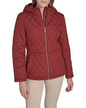 Tommy Hilfiger Hooded Diamond-quilted Jacket - Red