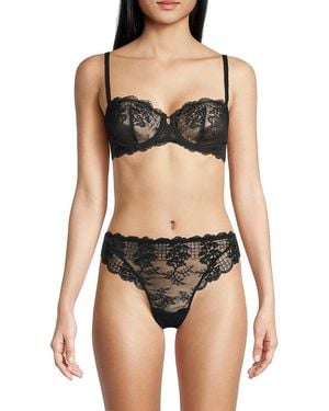Simone Perele Unlined Lace Demi Bra - Black