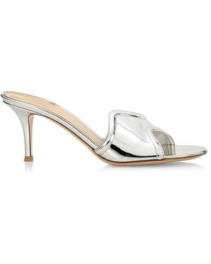 Gianvito Rossi Lucrezia 70Mm Metallic Sandals - White