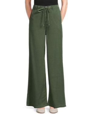 Hudson Jeans Drawstring Wide Leg Trousers - Green