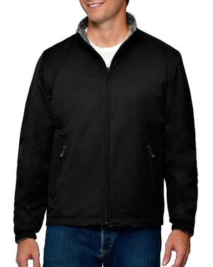 Thermostyles Reversible Fleece Windbreaker Jacket - Black