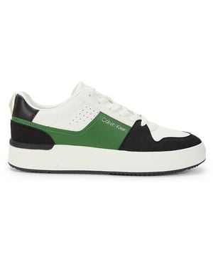 Calvin Klein Blayne Colourblock Low-Top Trainers - Green
