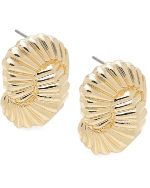 AREA STARS Bree Woven Goldtone Stud Earrings - Metallic