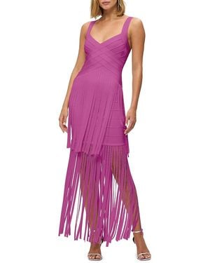Hervé Léger The Vivienne Bandage Maxi Dress - Purple