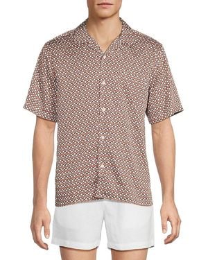 Onia Geo-Print Tencel Vacation Shirt - Multicolor