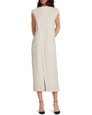 AREA STARS Gavi Cap-Sleeve Midi-Dress - Natural