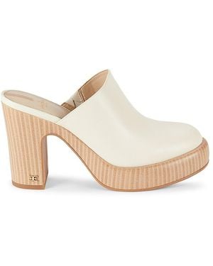 Sam Edelman Shiloh Block Heel Clogs - Natural