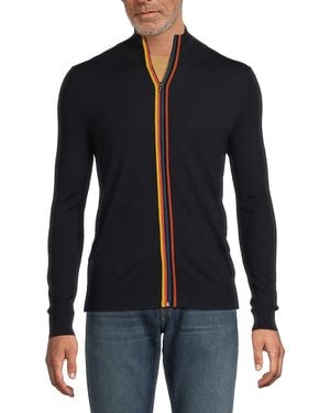 Paul Smith Merino Wool Cardigan - Blue