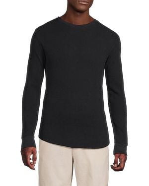 Vince Ribbed T-Shirt - Black