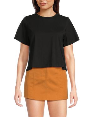A.L.C. A. L.C. Solid Cotton T-Shirt - Black