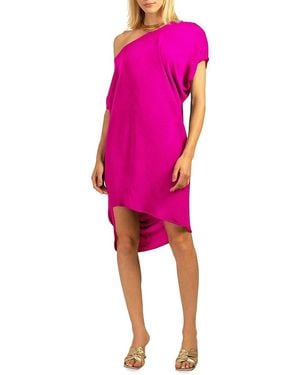 Trina Turk Radiant One-Shoulder Dress - Pink