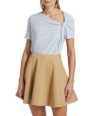 A.L.C. A. L.C. Liz Gathered Cotton T-Shirt - White