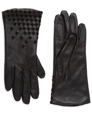 Saks Fifth Avenue Leather Gloves - Black
