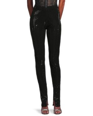 retroféte Cocoa Sequined Knit Skinny Trousers - Black