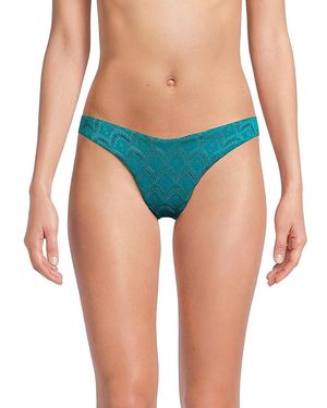 Peixoto Chevron Textured Bikini Bottom - Blue