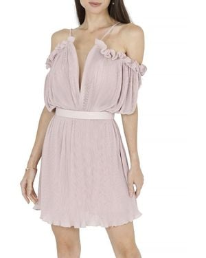 Akalia Oriella Pleated Blouson Minidress - Pink