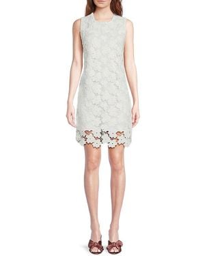 Sam Edelman Floral Crochet Sleeveless Minidress - White