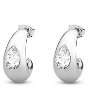 SAVIENE Aerosphere Synthetic Stone Half Hoop Earrings - Metallic