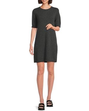 Saks Fifth Avenue Cashmere Shift Mini Dress - Black