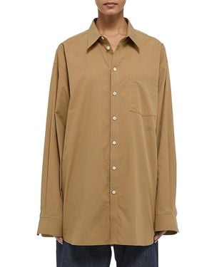 Helmut Lang Oversized Cotton Shirt - Natural