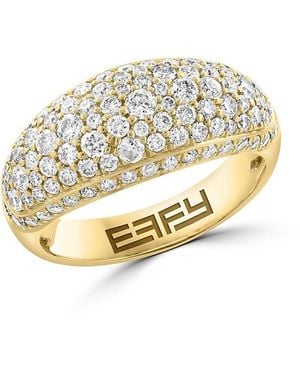 Effy 14K & 1.51 Tcw Diamond Ring - Metallic