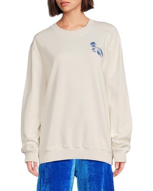 Off-White c/o Virgil Abloh Embroidered Logo Cotton Sweatshirt - White
