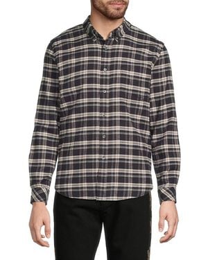 Rails Reid Plaid Cotton-blend Button-down Shirt - Gray