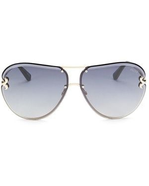 Emilio Pucci 66Mm Oval Sunglasses - Blue