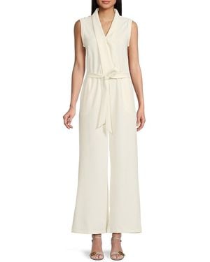 Saks Fifth Avenue Belted Jumpsuit - White