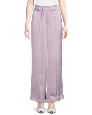 Brunello Cucinelli Satin Straight Trousers - Purple