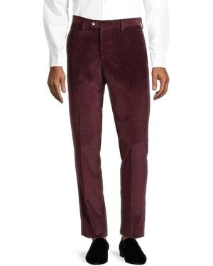 Sartorio Napoli Slim Corduroy Trousers - Red