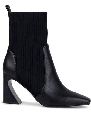 Ninety Union Lexi 75Mm Knit & Napa Bootie - Black