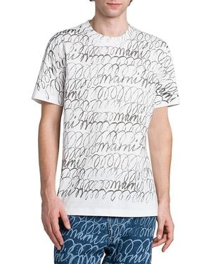 Marni Scribble Cotton T-Shirt - White
