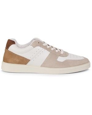Steve Madden P-Herro Colorblocked Leather Sneakers - White