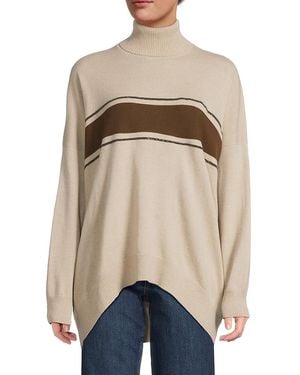 Brunello Cucinelli Colorblocked Virgin Wool-Blend Jumper - Natural