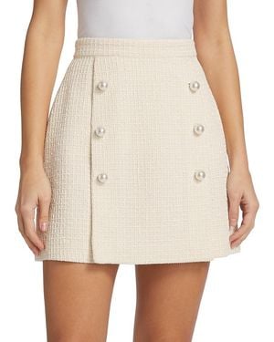 Adam Lippes Corded Tweed Mini Skirt - Natural