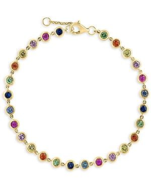 Effy 14K, Sapphire & Tsavorite Bracelet - Metallic