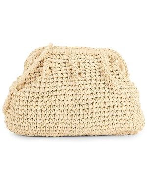 Hat Attack Contour Paper Straw Shoulder Bag - Natural