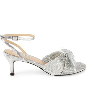 Saks Fifth Avenue 65Mm Sammy Kitten-Heel Sandals - White