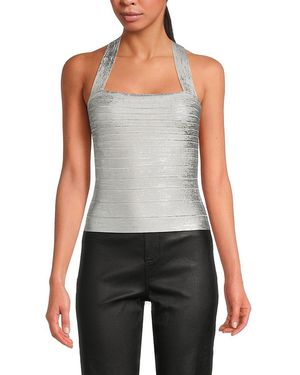 Hervé Léger Serena Criss-Cross Back Top - Blue