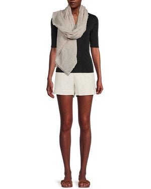 Vince Striped Cotton Scarf - Multicolour