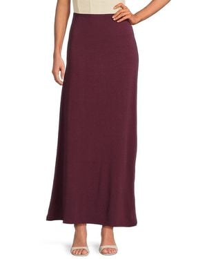 WeWoreWhat Solid Cotton-Blend Maxi Skirt - Purple