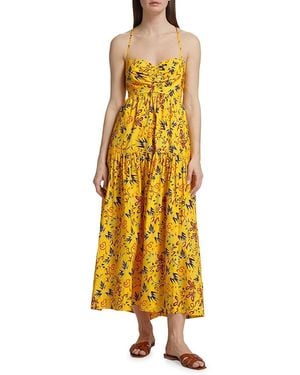 A.L.C. A. L.c. Arit Floral Maxi Dress - Yellow