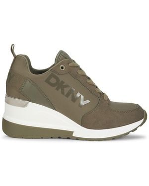 DKNY 70Mm Cait Wedge Sneakers - Gray