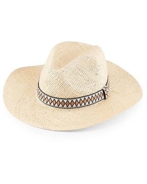 Bruno Magli Raffia Straw Panama Hat - Natural
