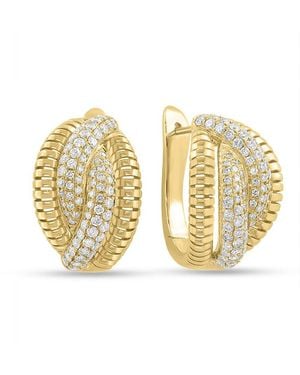 Effy 14K & 1.1 Tcw Diamond Earrings - Metallic