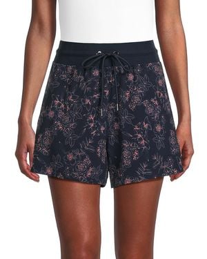 Andrew Marc Print Shorts - Blue