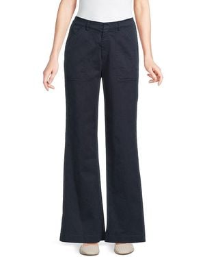 ATM Cotton Twill Flare-leg Pants - Blue
