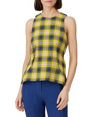 10 Crosby Derek Lam Virgin Wool Blend Check Top - Green