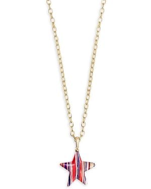 Kendra Scott Jae 14K Goldplated & Calisilica Star Necklace - White